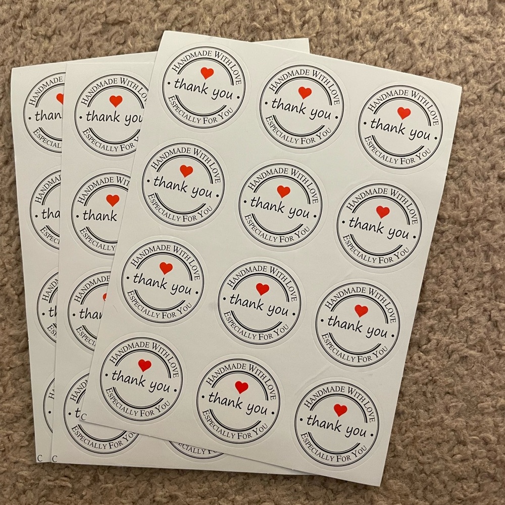 36 thank you stickers